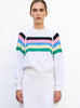 Pull fin larges emmanchures milk-multi - Pull de luxe