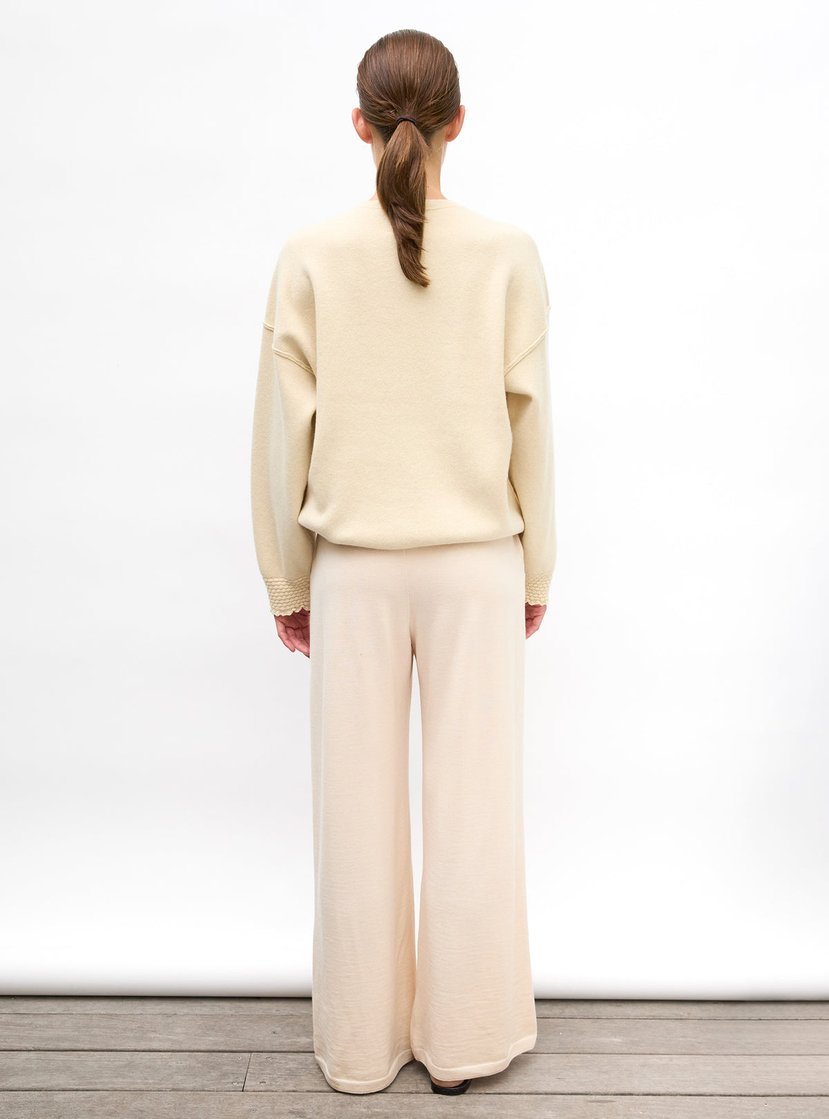 Sweat loose finitions  dune - Vêtement de luxe femme
