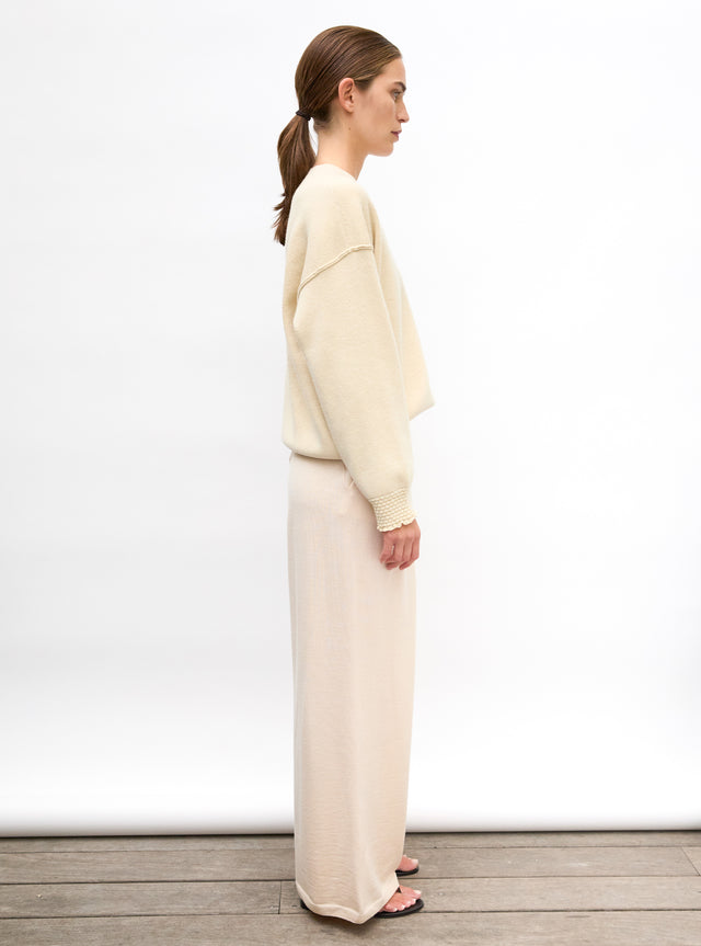 Sweat loose finitions smockées - Image principale