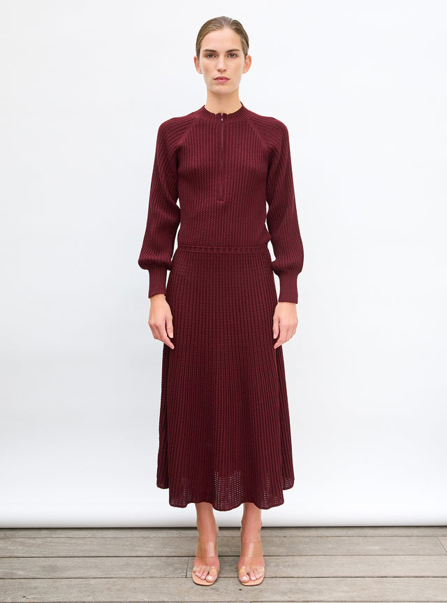 Robe fluide maille ondulée - Image principale