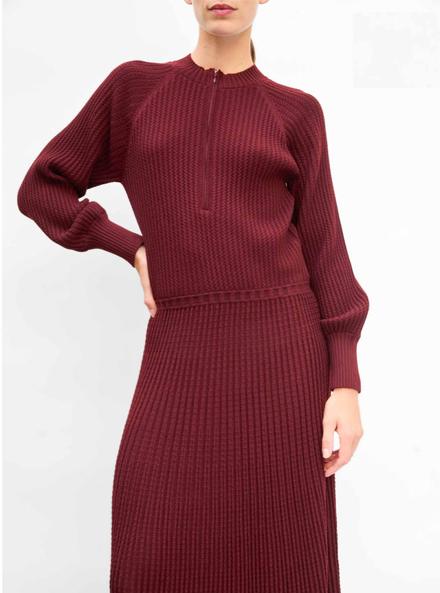 Robe fluide maille ondulée - Image principale