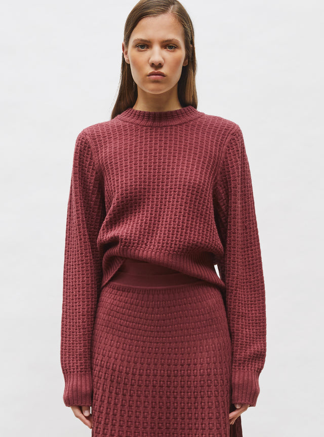 pull fin maille gaufrée - Image principale