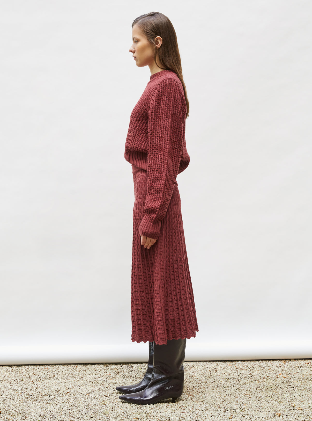 Pull de luxe femme - Pull fin maille gaufrée Angelina