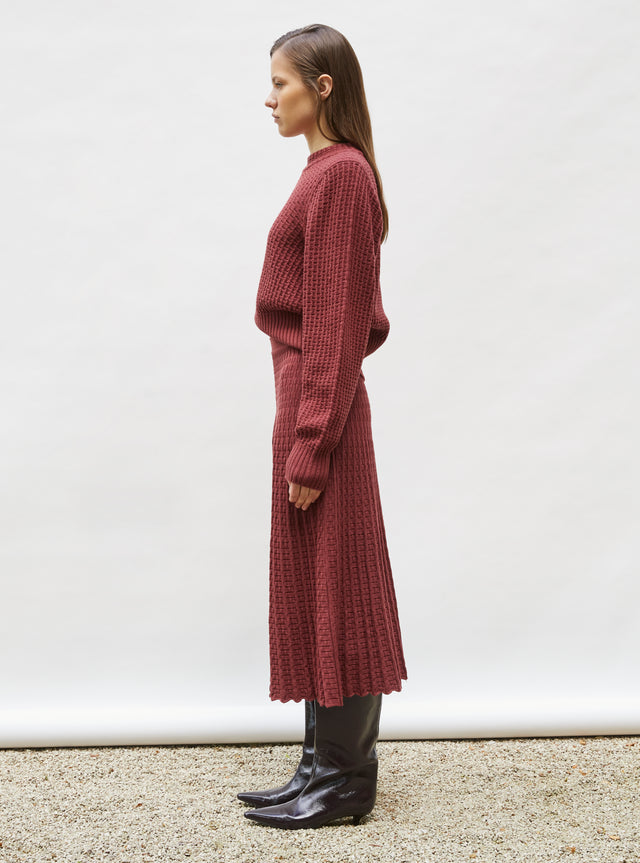 pull fin maille gaufrée - Image principale