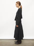 Top couture col croquet noir profond - Top de luxe