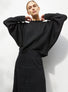 Top en maille de luxe Molli - Top couture col croquet noir profond