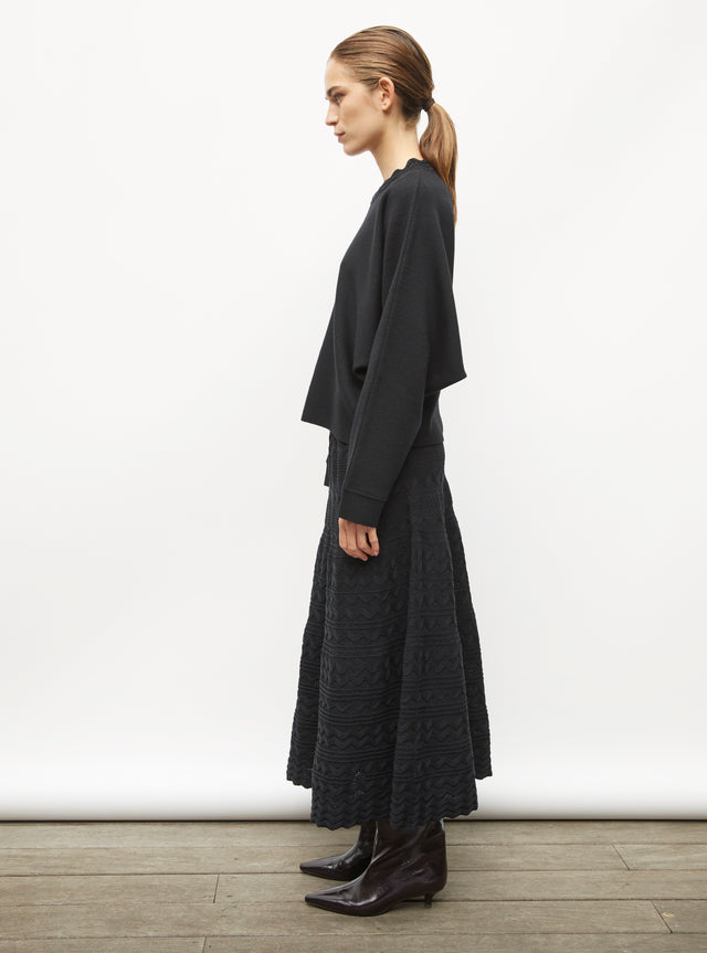 long skirt in a rick-rack knit - Image principale