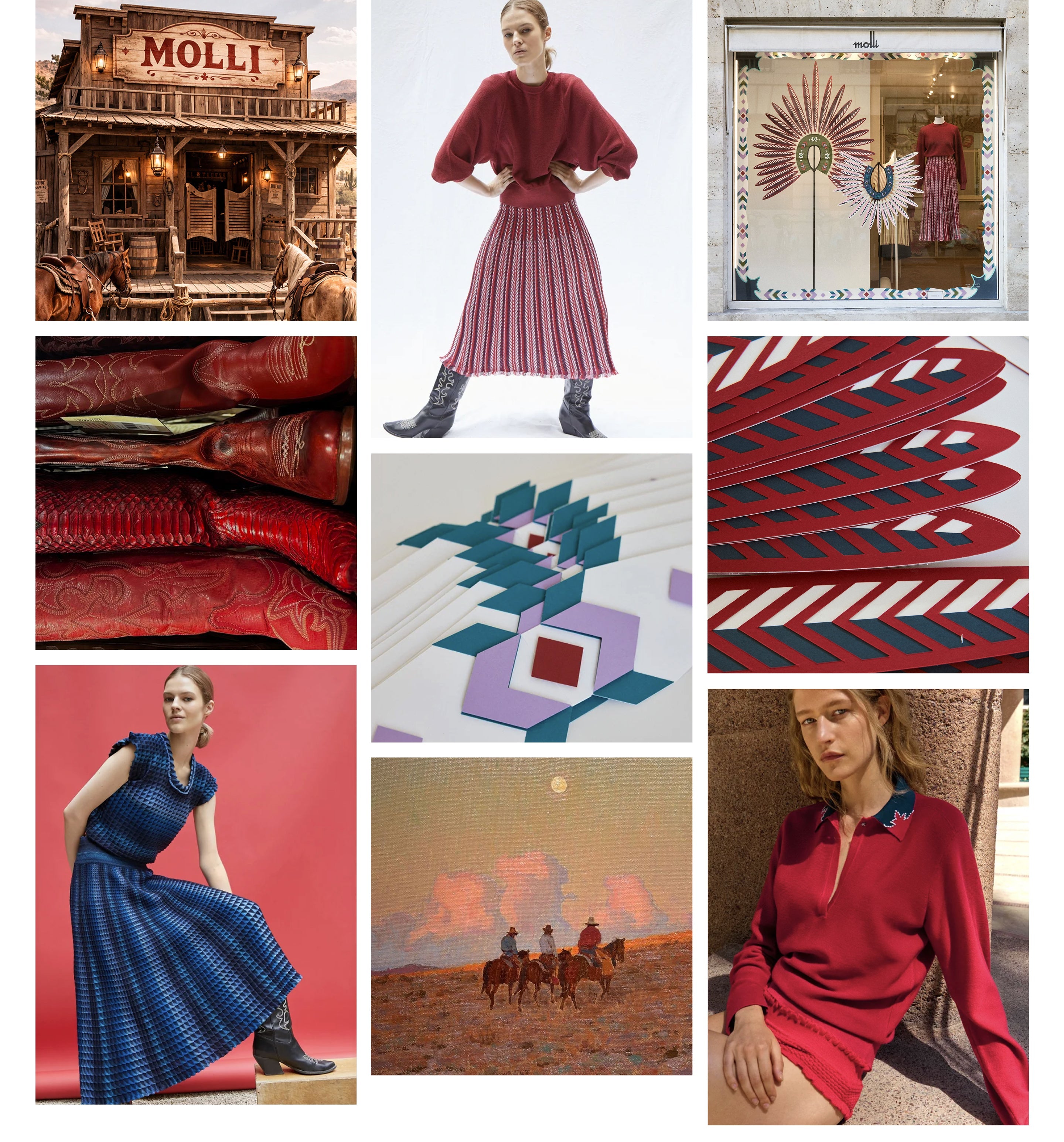 Vêtements en maille fine molli : collection Far West