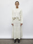 Top couture col croquet naturel - Top de luxe