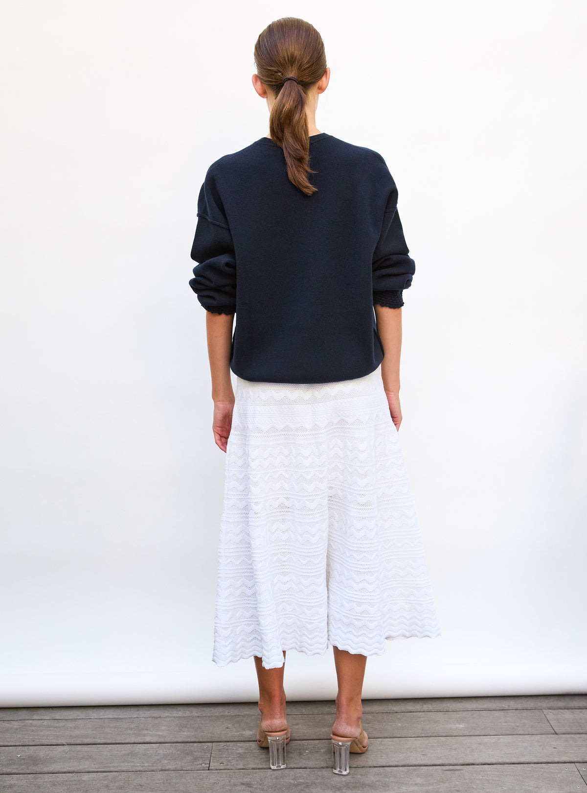 Sweat loose finitions smockées Nuit - Molli