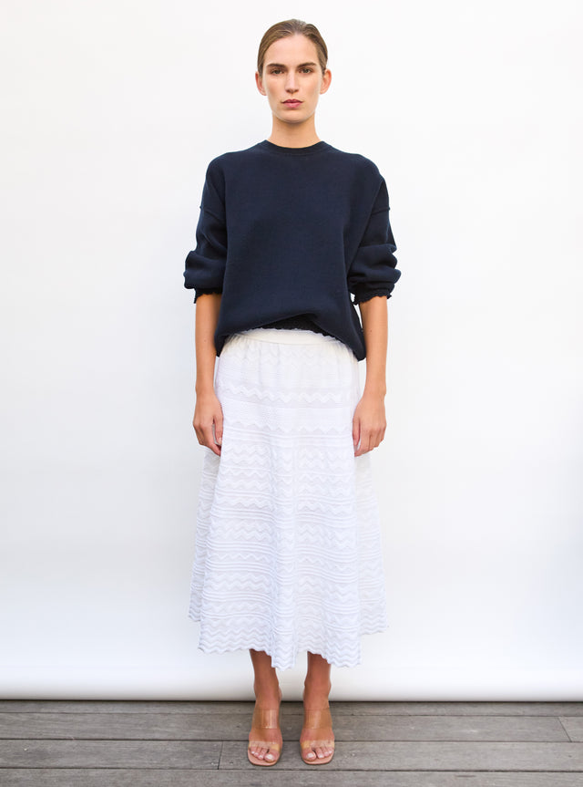 Sweat loose finitions smockées - Image principale