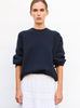 Sweat loose finitions smockées Nuit - Vêtement en maille de luxe Molli