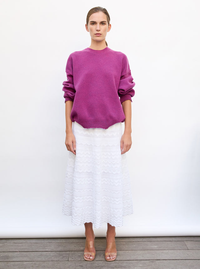 Sweat loose finitions smockées - Image principale