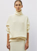 Pull ample maille gaufrée naturel - Vêtement en maille de luxe Molli