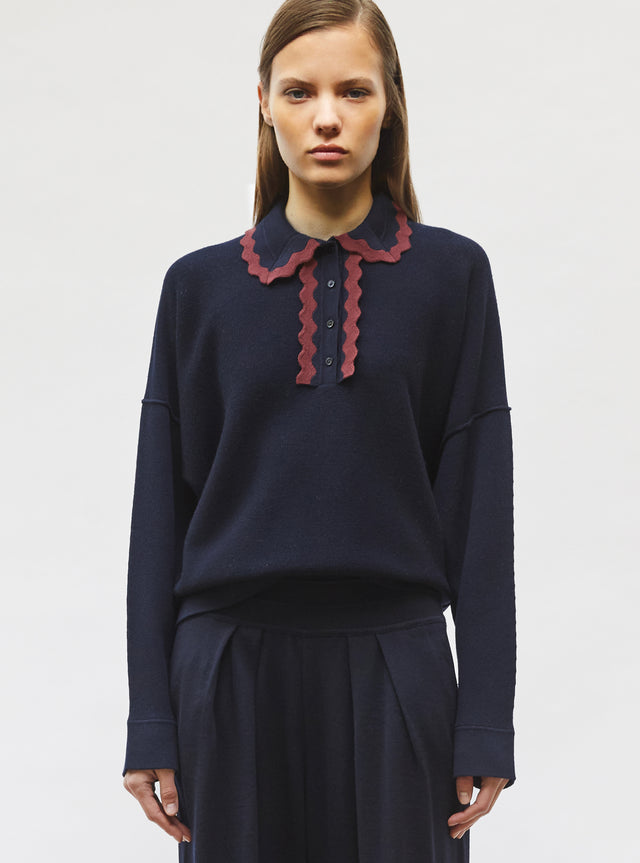 chemise maille col croquet - Image principale