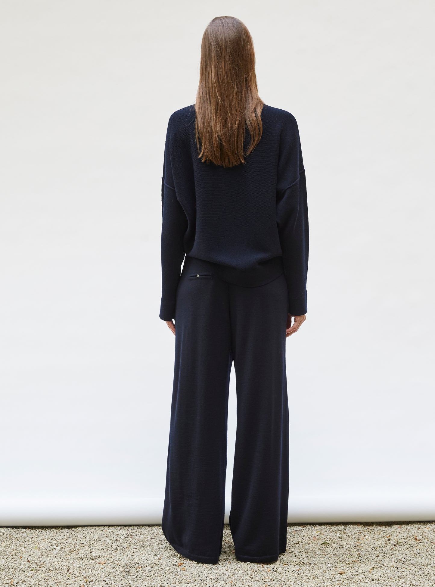 Pantalons de luxe femme - Pantalon fluide en maille