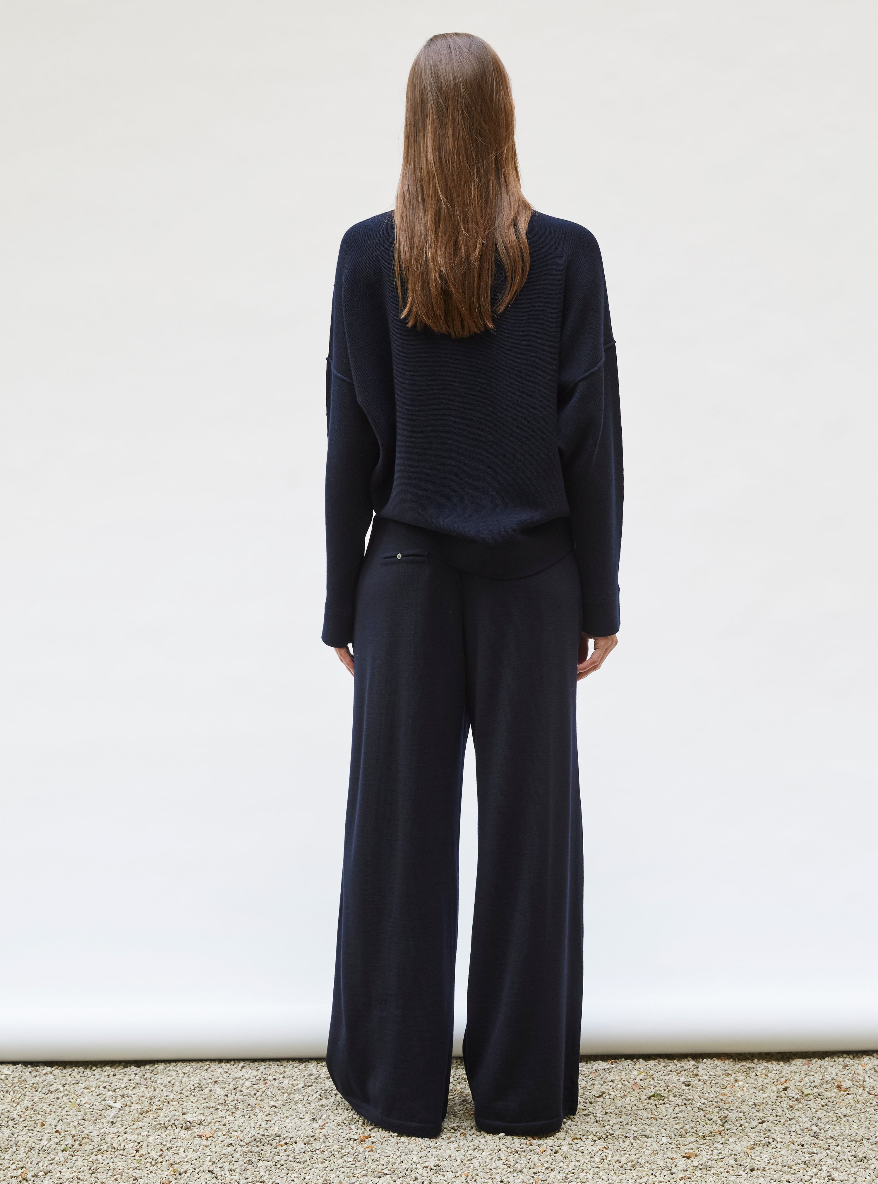 Pantalons de luxe femme - Pantalon fluide en maille