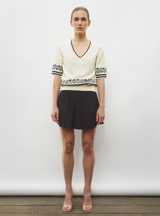top V détails jacquard - Image principale