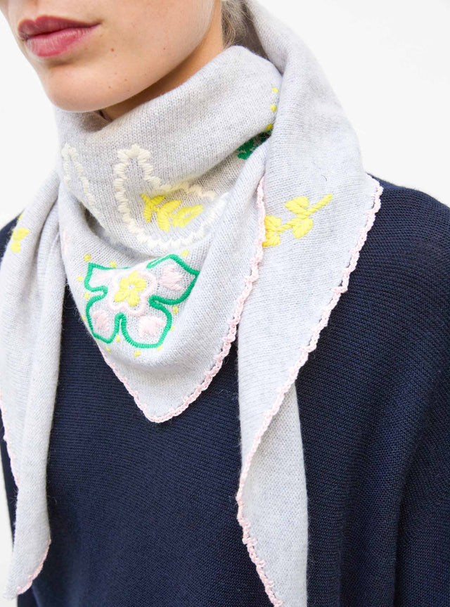 Grand bandana brodé maille - Image principale