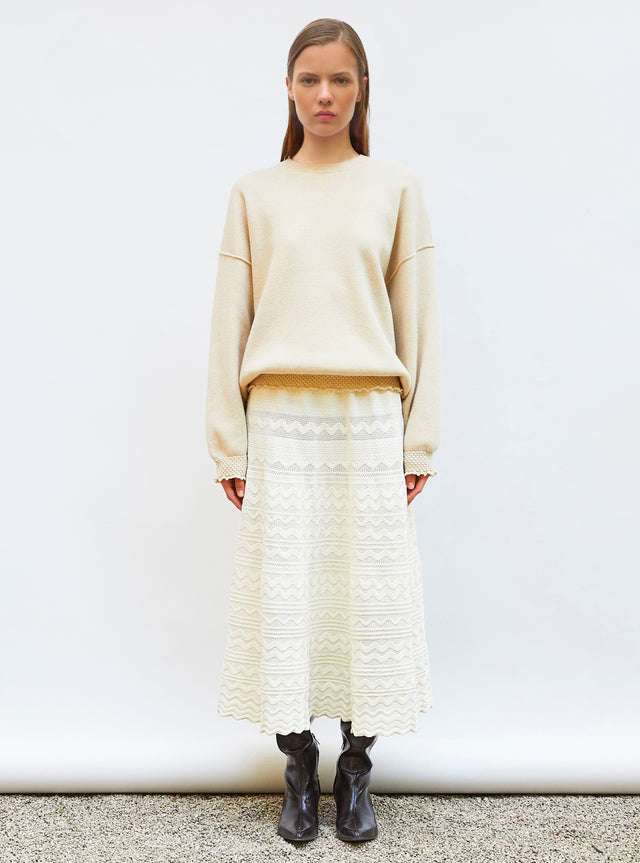 long skirt in a rick-rack knit - Image principale