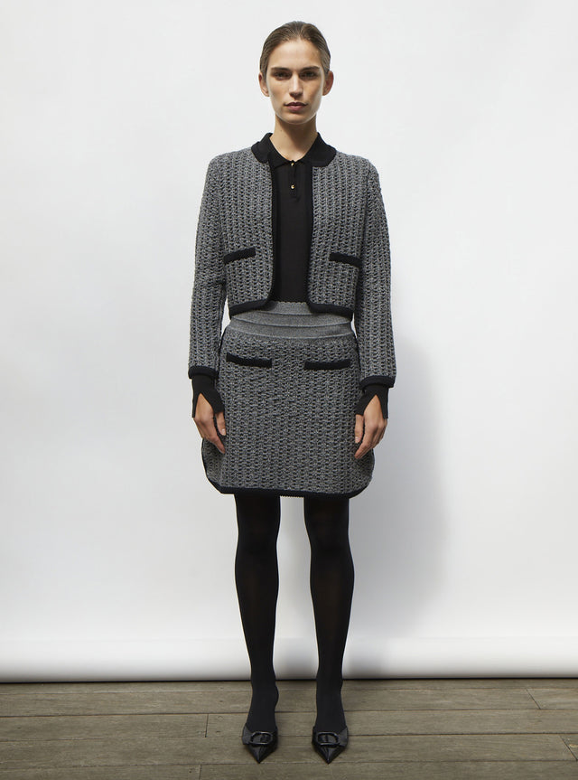 veste courte maille tweedée - Image principale