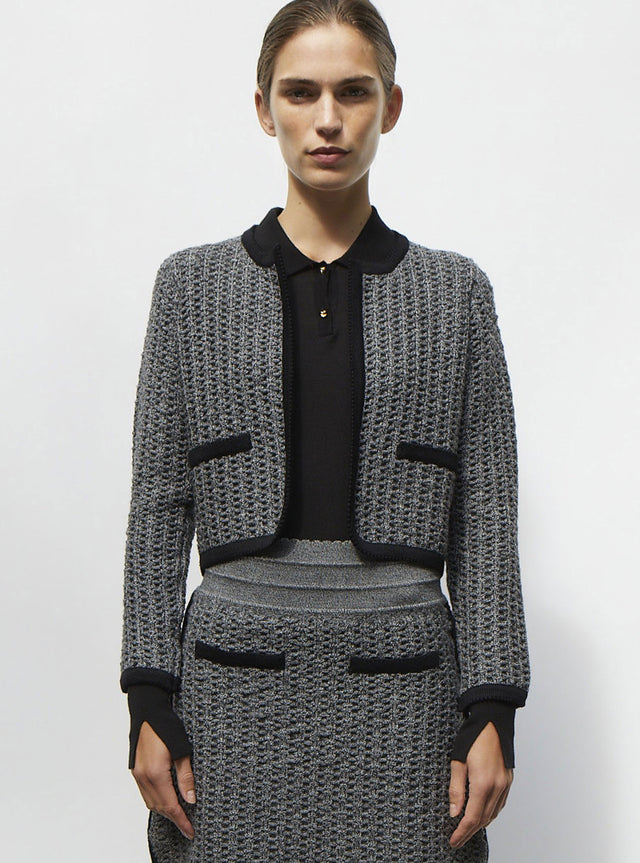veste courte maille tweedée - Image principale