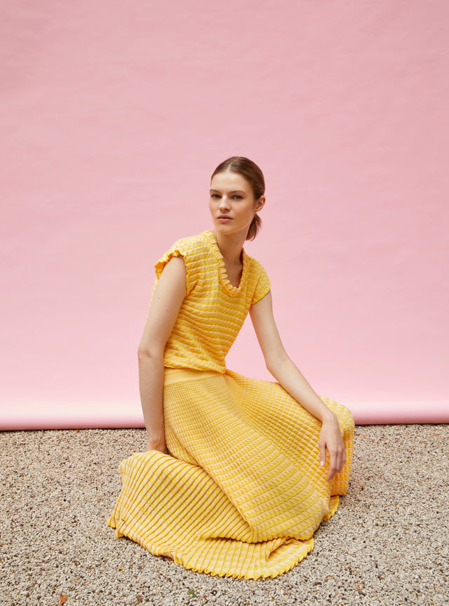 jupe fluide maille origami - Image principale