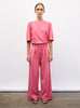 Pantalon fluide maille pink denim - Vêtement en maille de luxe Molli