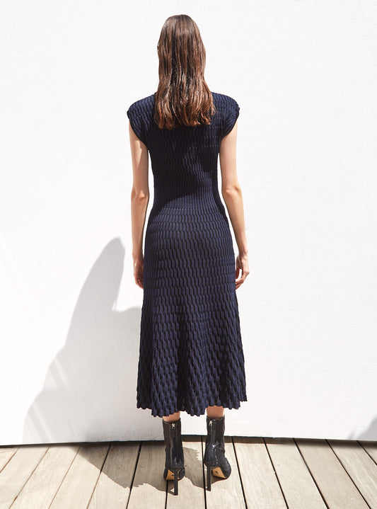 zellige knit long dress