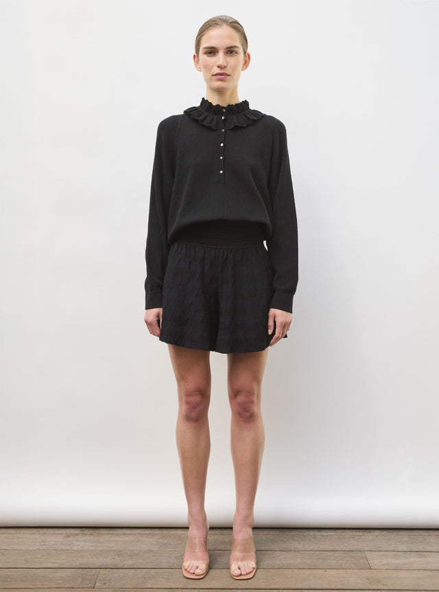 Short en maille vichy uni - Image principale
