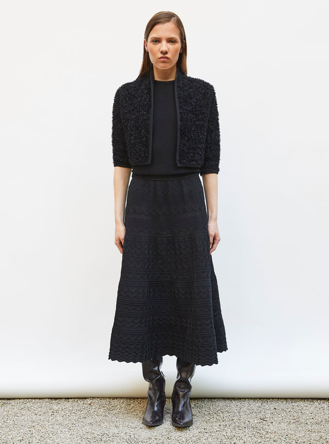 long skirt in a rick-rack knit - Image principale