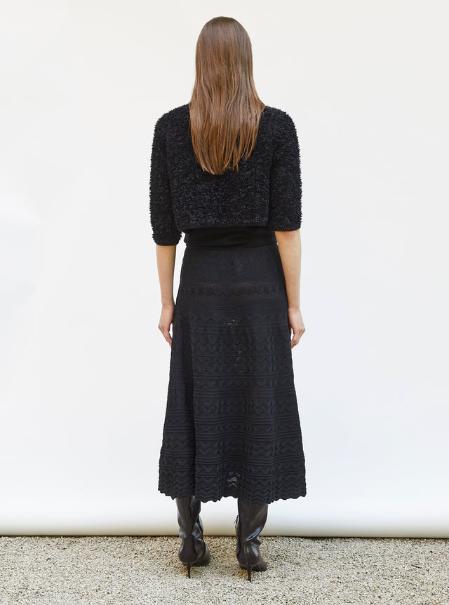 long skirt in a rick-rack knit - Image principale