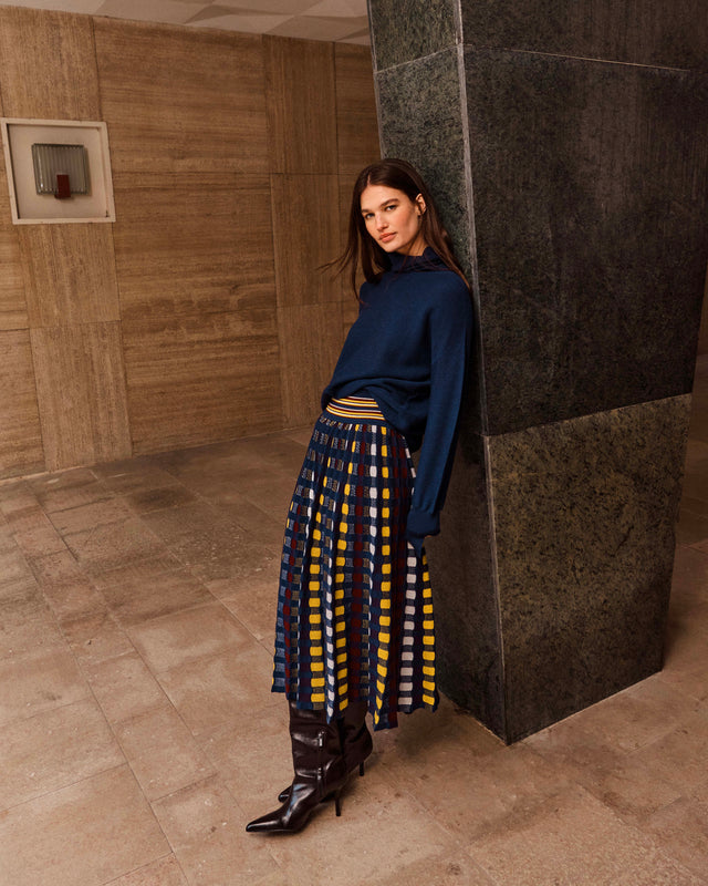 delicate skirt in a wavy knit - Image principale