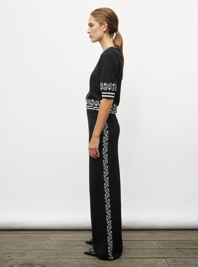 knit top jacquard details - Image principale