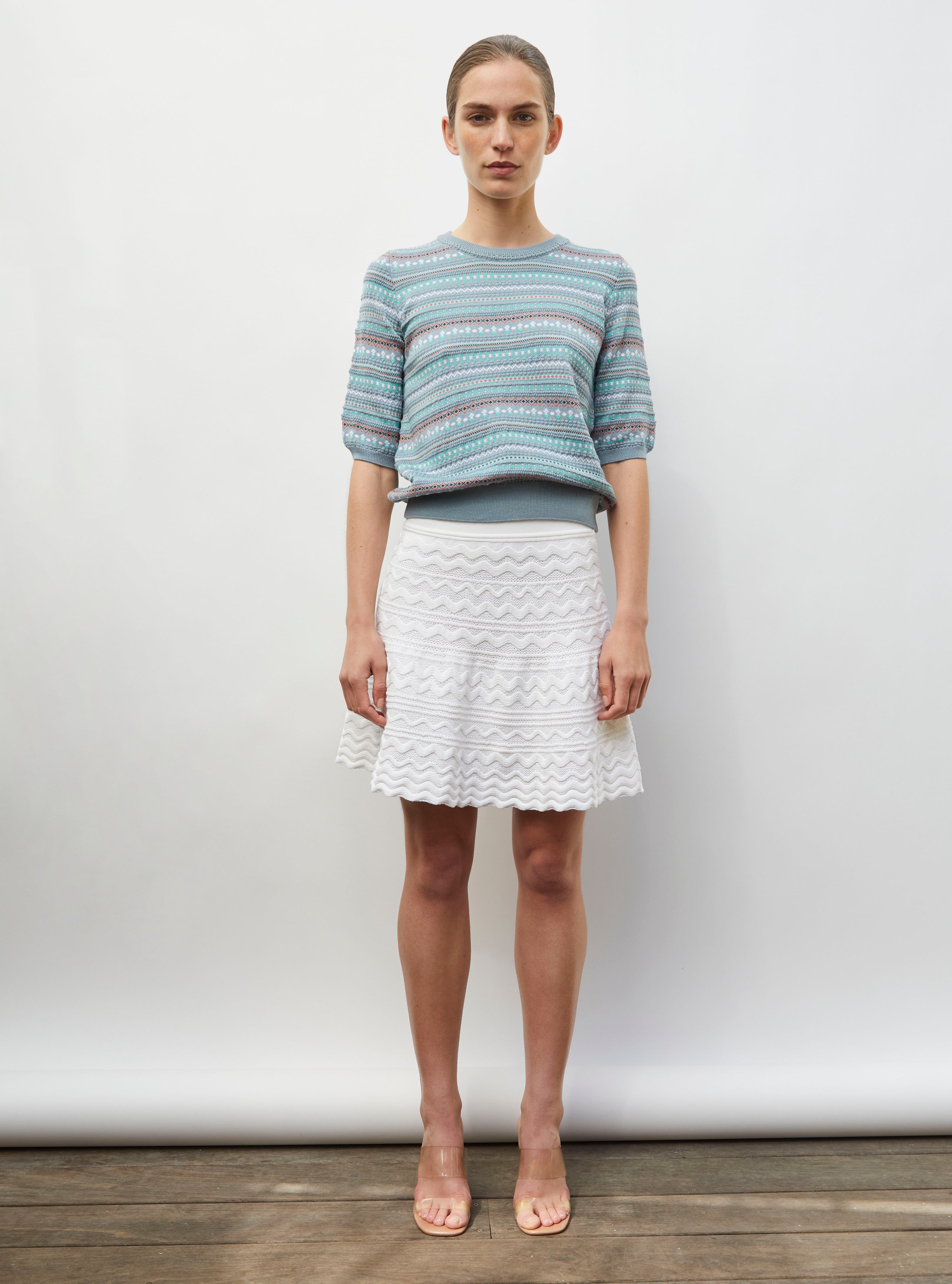 Top maille jacquard fair isle horizon-multi - Vêtement en maille de luxe Molli
