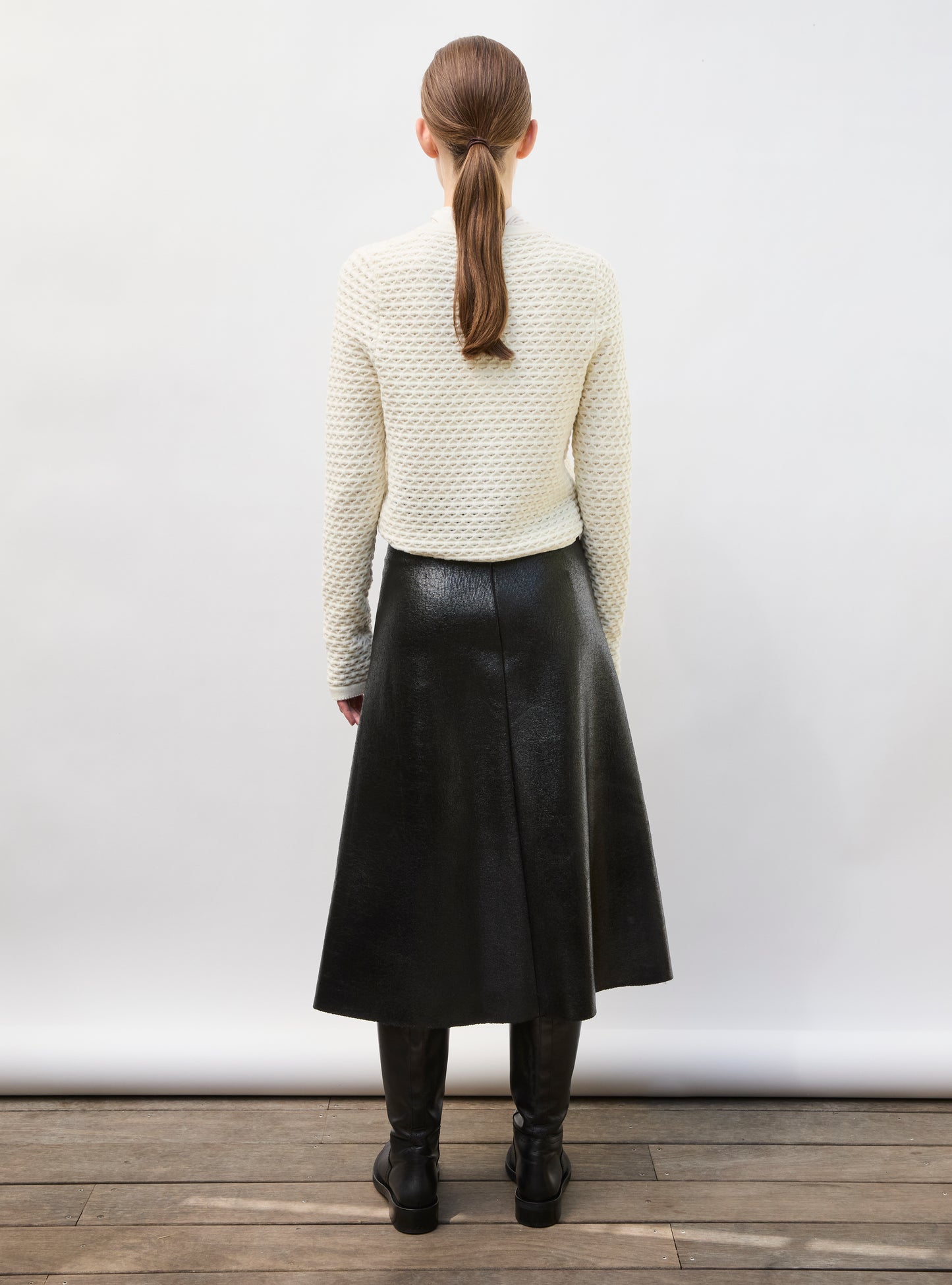 Veste de luxe femme - Veste maille couture  milk