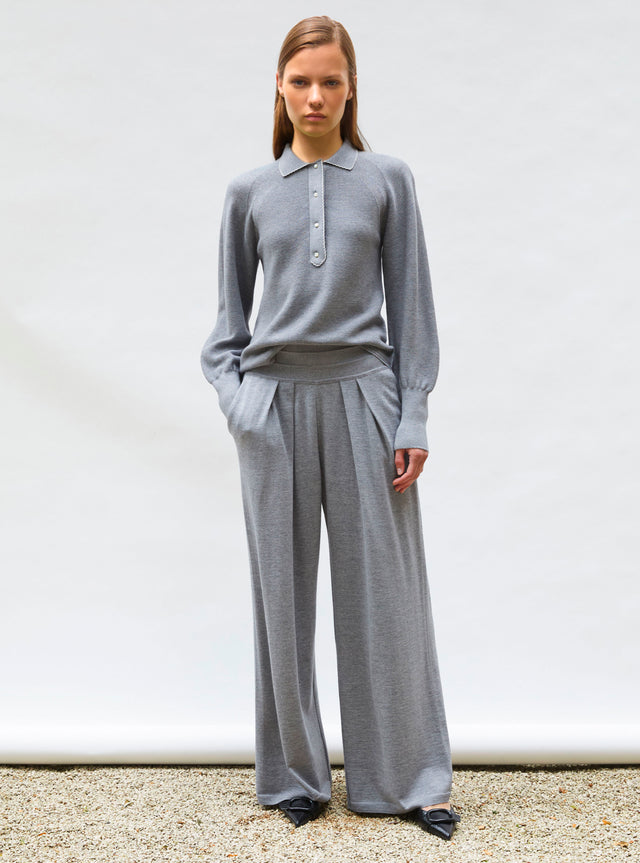 fine polo shirt with picot edging - Image principale
