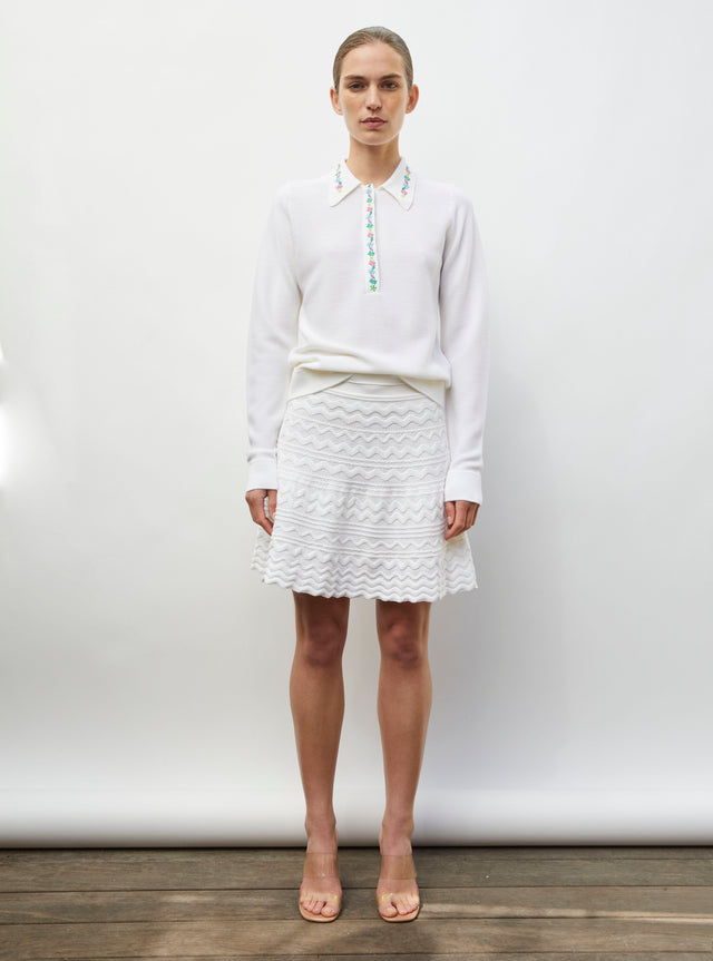 Jupe courte maille croquet - Image principale