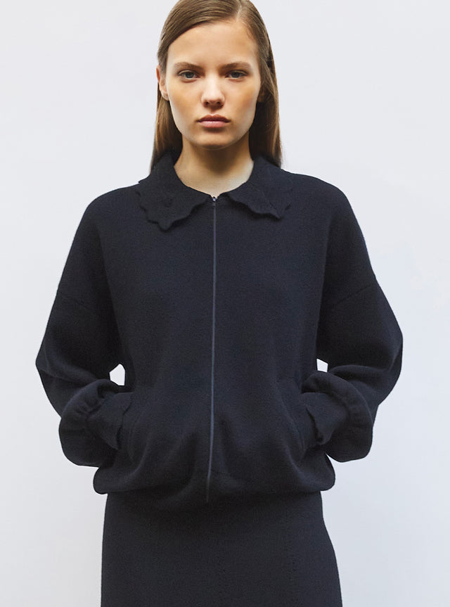 veste en maille col croquet - Image principale