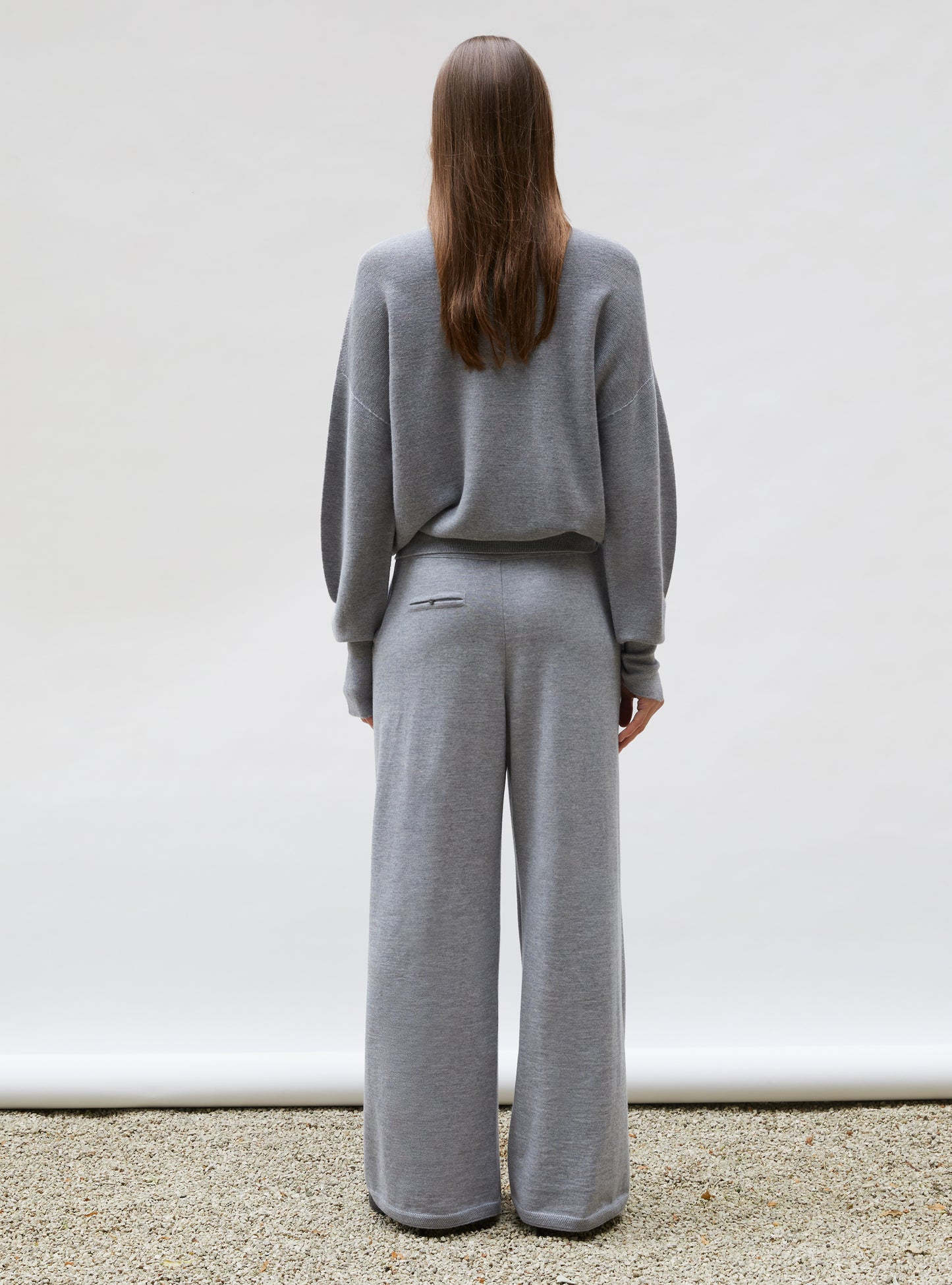 oversized slim top with stand-up collar