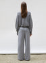 oversized slim top with stand-up collar