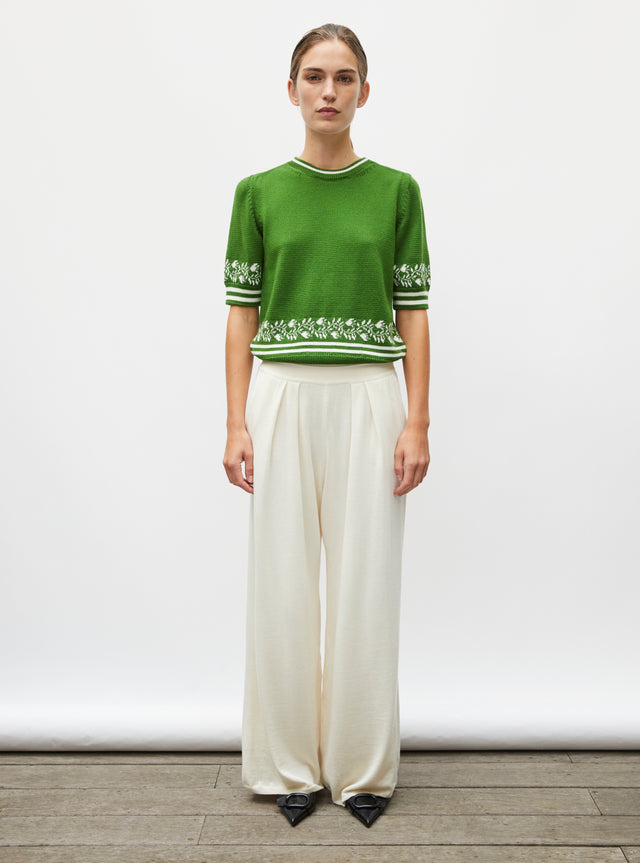 knit top jacquard details - Image principale