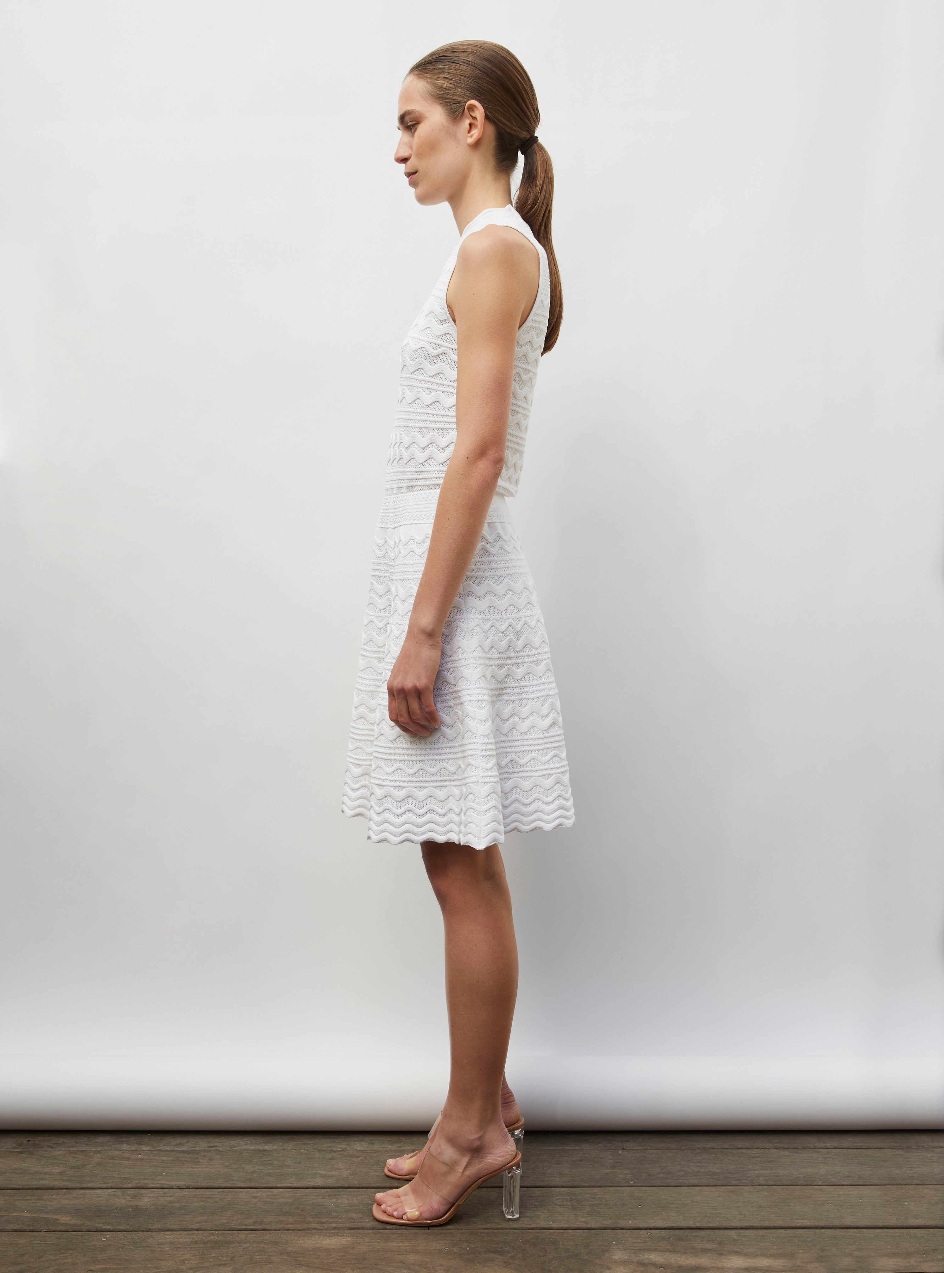 Robe courte maille croquet milk - Robe de luxe