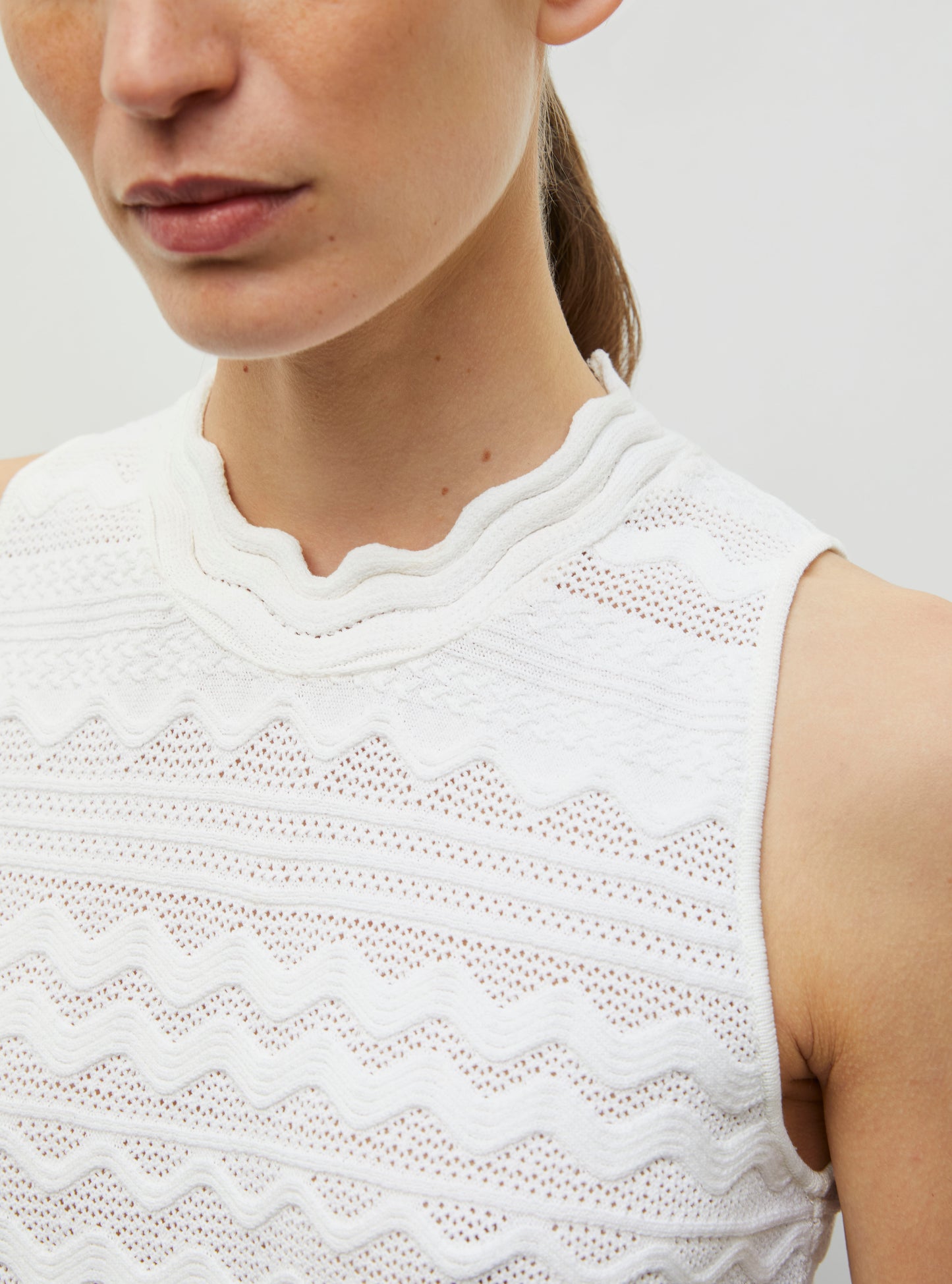 Robe en maille de luxe Molli - Robe courte maille croquet milk