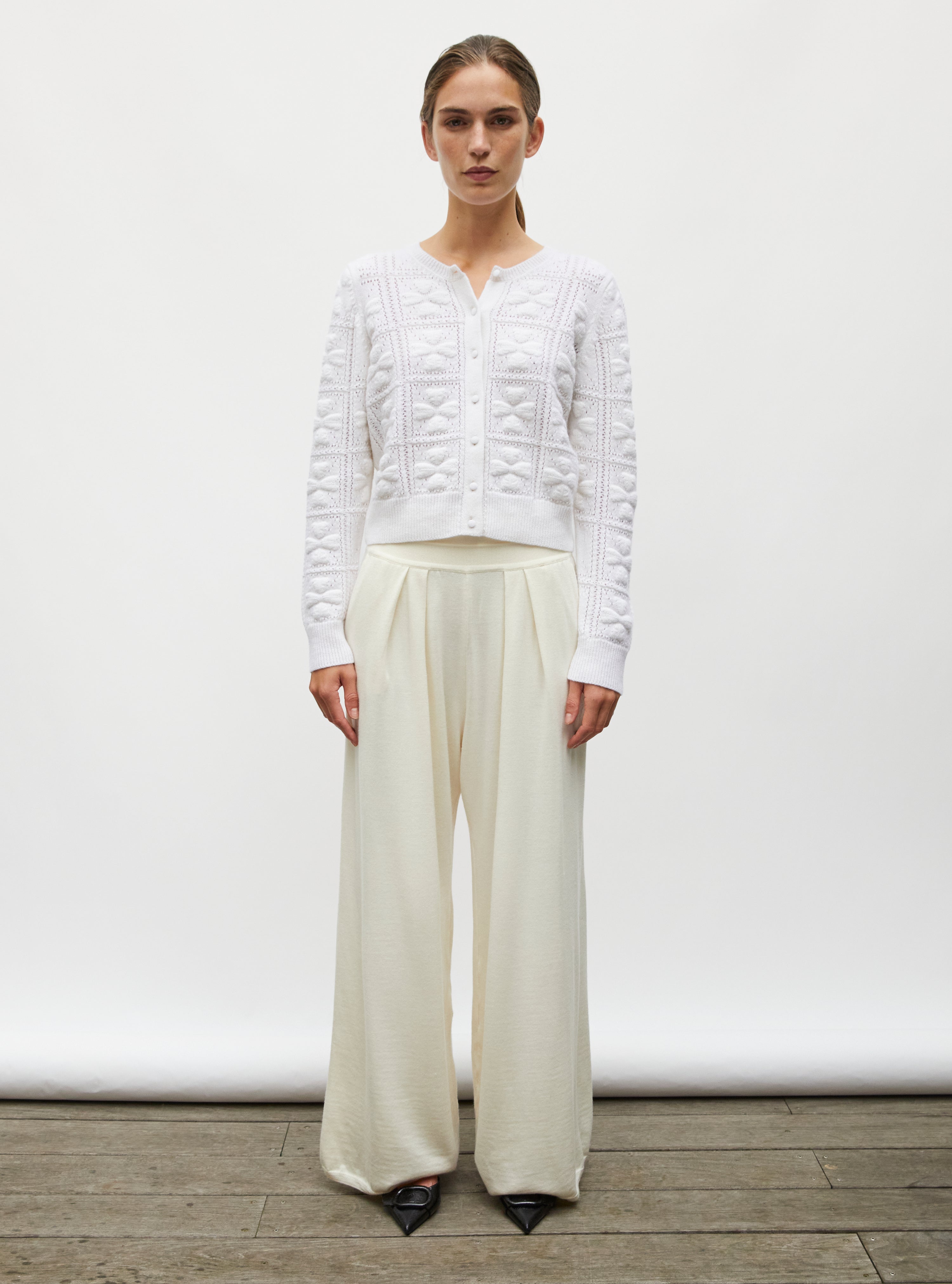 Pantalon fluide maille naturel - Molli