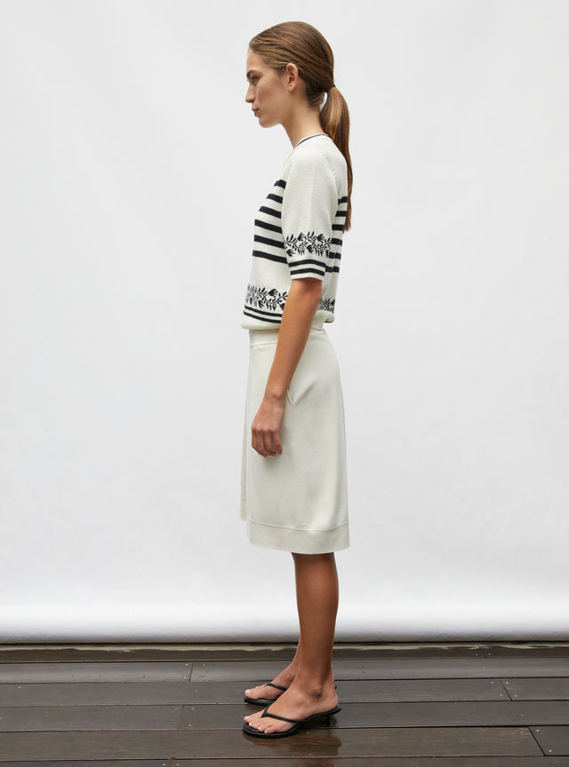 sailor top with floral trim - Image principale