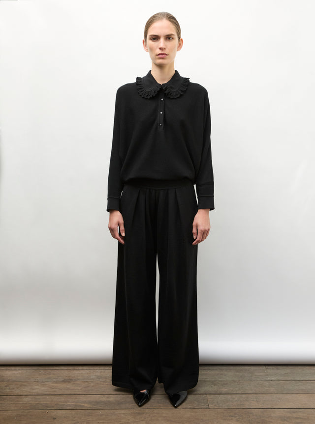Top ample col dentelle - Image principale