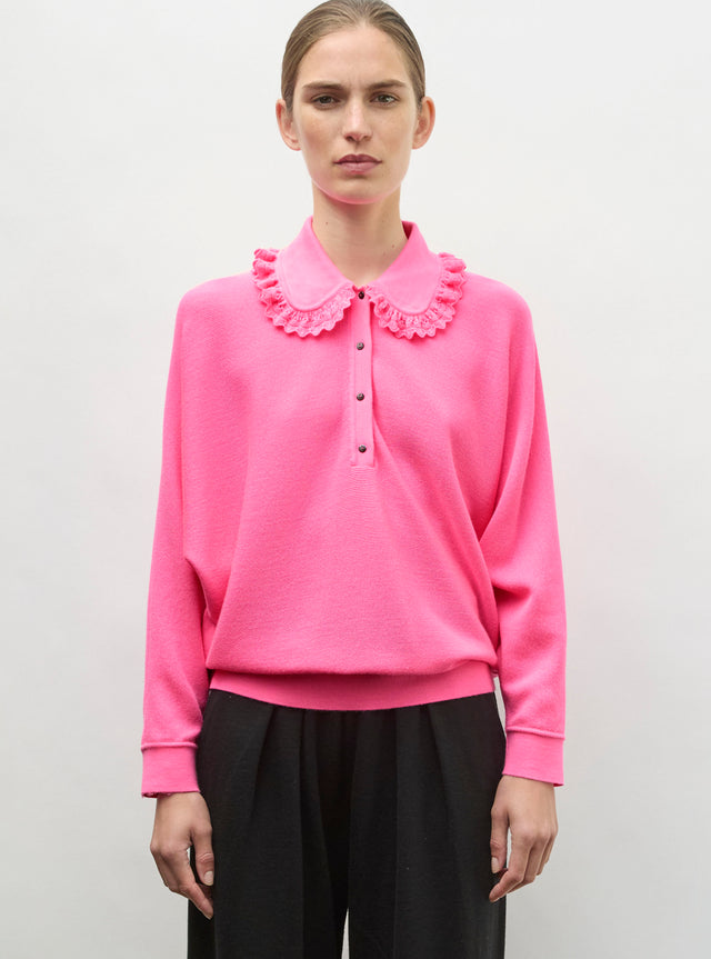 Top ample col dentelle - Image principale