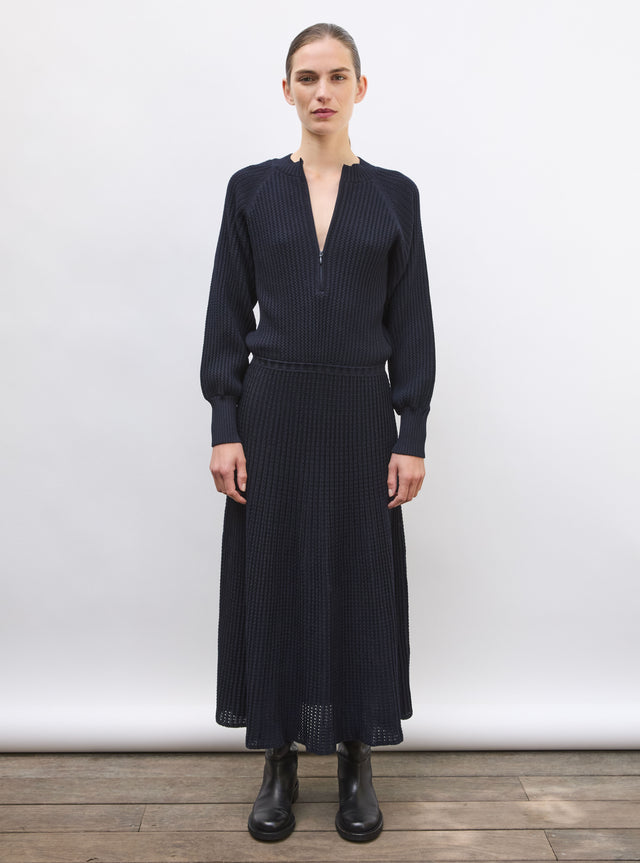 Robe fluide maille ondulée - Image principale