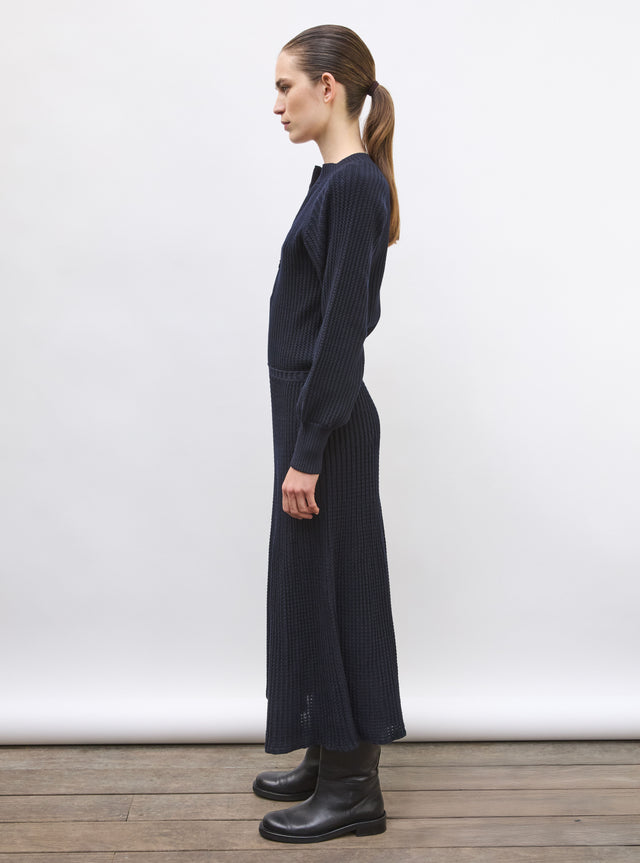 Robe fluide maille ondulée - Image principale